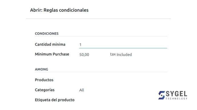 Configurando las reglas condicionales 