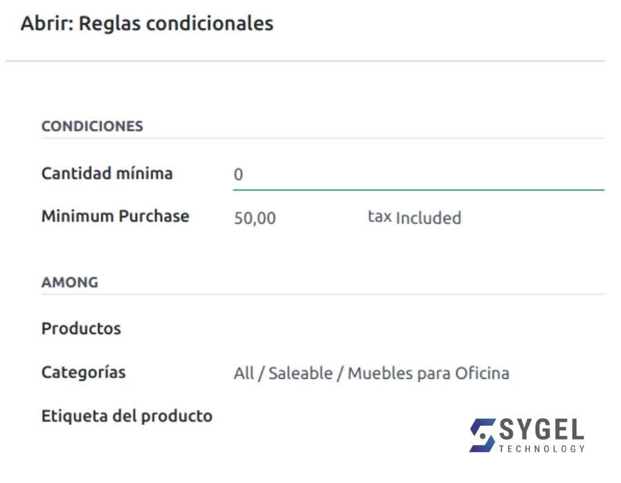 Configuración de Reglas condicionales