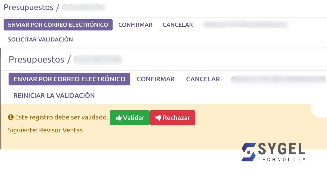 Gestionando una validación 